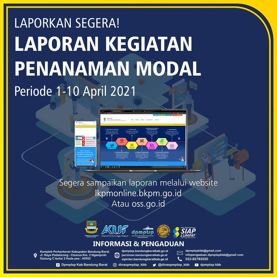 >Hallo... para wargi baraya pelaku usaha kab bandung barat, jangan lupa untuk Laporkan segera LKPM ( Laporan Kegiatan Penanaman Modal )