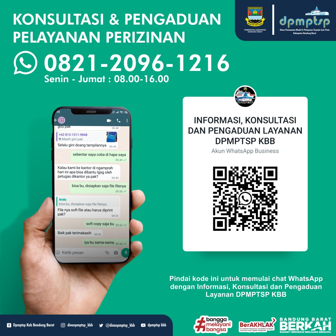 Konsultasi Pengaduan & Pelayanan Perizinan (WhatsApp)